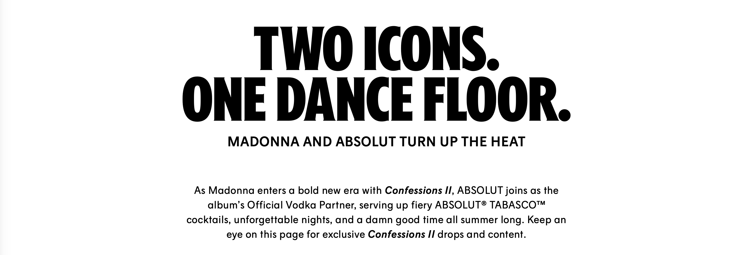 Absolut Vodka dévoile un extrait de Hot Sauce, un nouveau titre pour une nouvelle édition de Confessions II !
