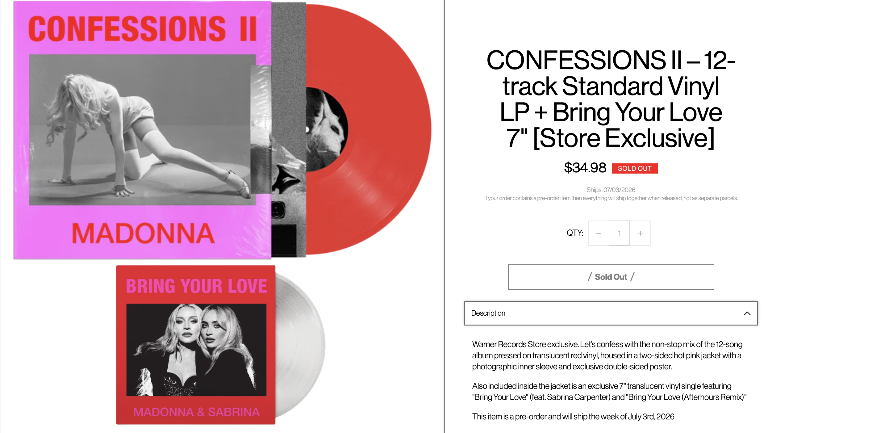 Bring Your Love : un vinyle 45 tours édité !