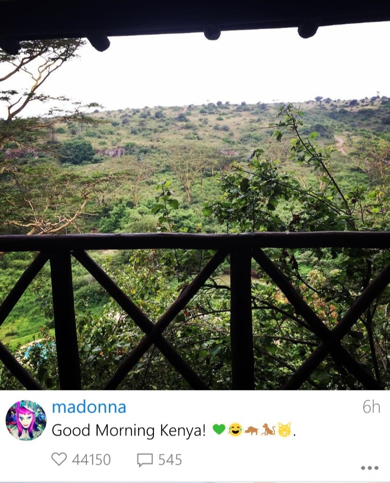 Madonna visite le Kenya